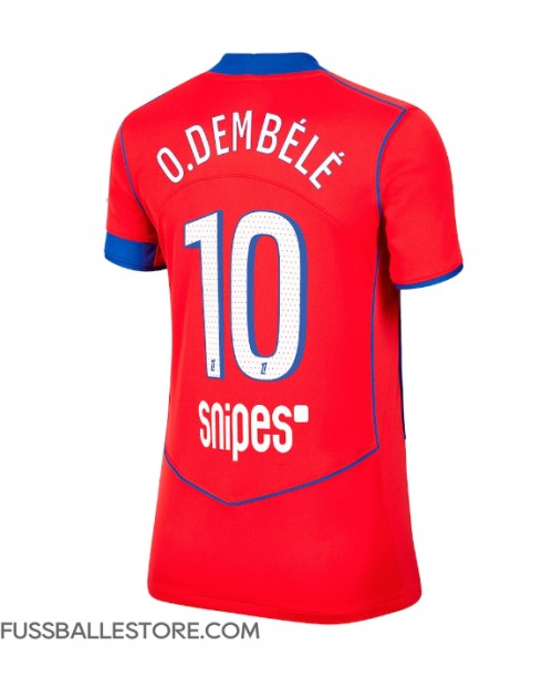 Günstige Paris Saint-Germain Ousmane Dembele #10 3rd trikot Damen 2025-26 Kurzarm Günstige Paris Saint-Germain Ousmane Dembele #10 3rd trikot Damen 2025-26 Kurzarm